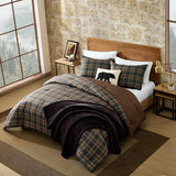 Eddie Bauer - Queen Comforter Set, Soft & Smooth Printed Bedding with Solid Reverse, 3 Piece Bed Set with Matching Pillowcases (Huntley Plaid Brown) Eddie Bauer