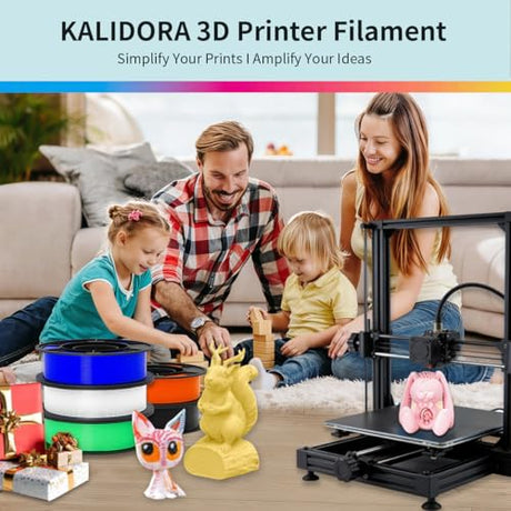 PLA+3D Printer Filament 1.75mm Bundle, Individually Vacuum Packed, Multicolor Dimensional Accuracy +/- 0.02mm, 0.25kg per Spool, 16 Pack, 4kg Total KALIDORA