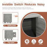 YESHOMY Modern TV Stand for 65" Television, Entertainment Center with Two Storage Cabinets, Retro Style Media Console for Living Room, Bedroom, Office, 58 Inch, Light Gray YESHOMY