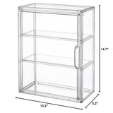 BOHOIDEE 3 Tiers Clear Display Case for Figures, Acrylic Storage Organizers Box with Magnetic Door, Wall-Mounted Dustproof Showcase for Collectibles Action Figure BOHOIDEE