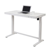 Realspace® Electric 48'W Height-Adjustable Standing Desk, White Realspace