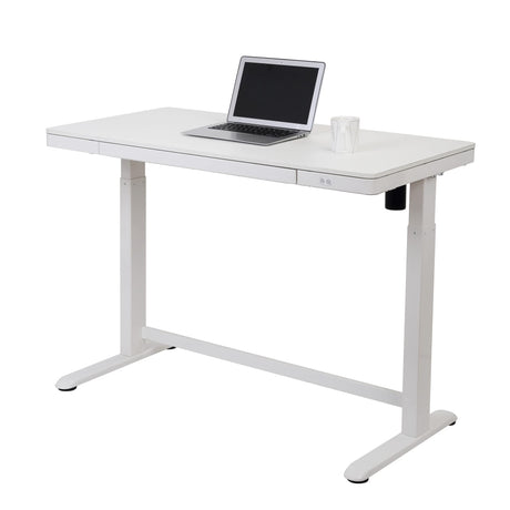 Realspace® Electric 48'W Height-Adjustable Standing Desk, White Realspace