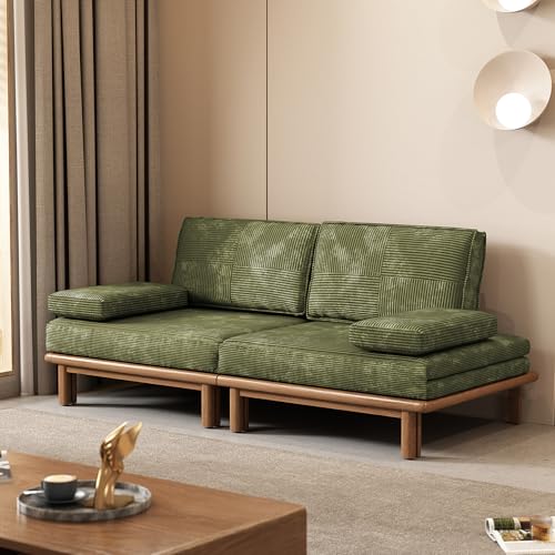 Lartis 78.7" Sofa Bed, Sleeper Pull Out Couch, Modern Couch Convertible Modern Futon for Living Room/Apartment/Bedroom, Modular Design Sofa,Full Solid Wood Frame Lartis