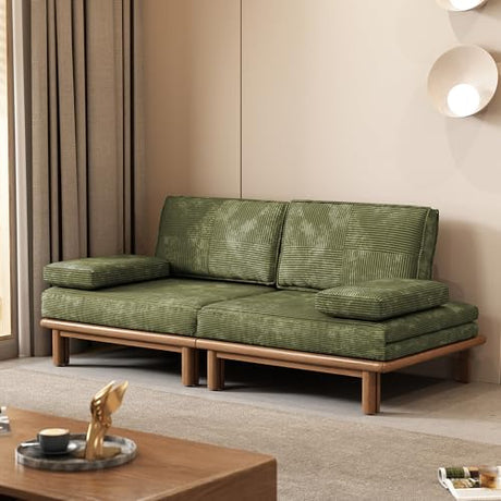 Lartis 78.7" Sofa Bed, Sleeper Pull Out Couch, Modern Couch Convertible Modern Futon for Living Room/Apartment/Bedroom, Modular Design Sofa,Full Solid Wood Frame Lartis