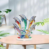 LIULIMI DIY 5d Diamond Painting Kits,Special Shaped Crystal Diamond Art Kit,Stand Up Acrylic Tabletop Ornament Making kit,Two-Sided Diamond dotz Painting,Great Holiday Gift（Dolphins） LIULIMI