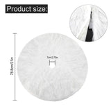 Konsait Plush Christmas Tree Skirt - Round Snow White Xmas Tree Mat Base Cover for Holiday Home Decorations,31Inch/78CM Konsait