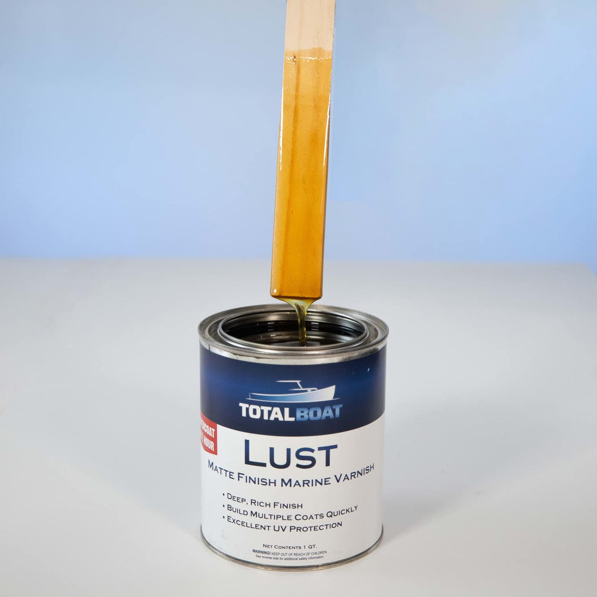 TotalBoat Lust Marine Varnish, High Gloss and Matte Finish for Wood, Boats, Outdoor Furniture (Matte, Pint) TotalBoat