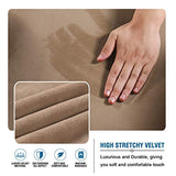 H.VERSAILTEX Real Velvet Futon Cover Armless Sofa Covers Sofa Bed Covers Stretch Futon Couch Cover Sofa Slipcover Furniture Protector Thick Soft Velvet Fabric Form Fitted Stay in Place, Camel H.VERSAILTEX