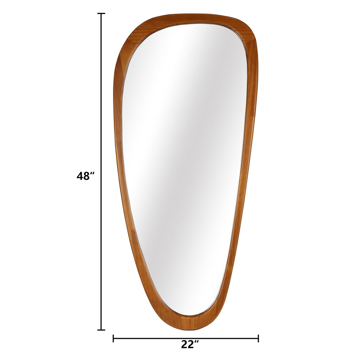 WallBeyond Asymmetrical Mirror, Irregular Mirror Full Length, Boho Wall Mirrors Decorative for Bedroom Living Room Entryway Hall, Mid Century Modern Decor 48" H x 22" W WallBeyond