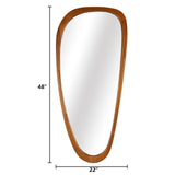 WallBeyond Asymmetrical Mirror, Irregular Mirror Full Length, Boho Wall Mirrors Decorative for Bedroom Living Room Entryway Hall, Mid Century Modern Decor 48" H x 22" W WallBeyond