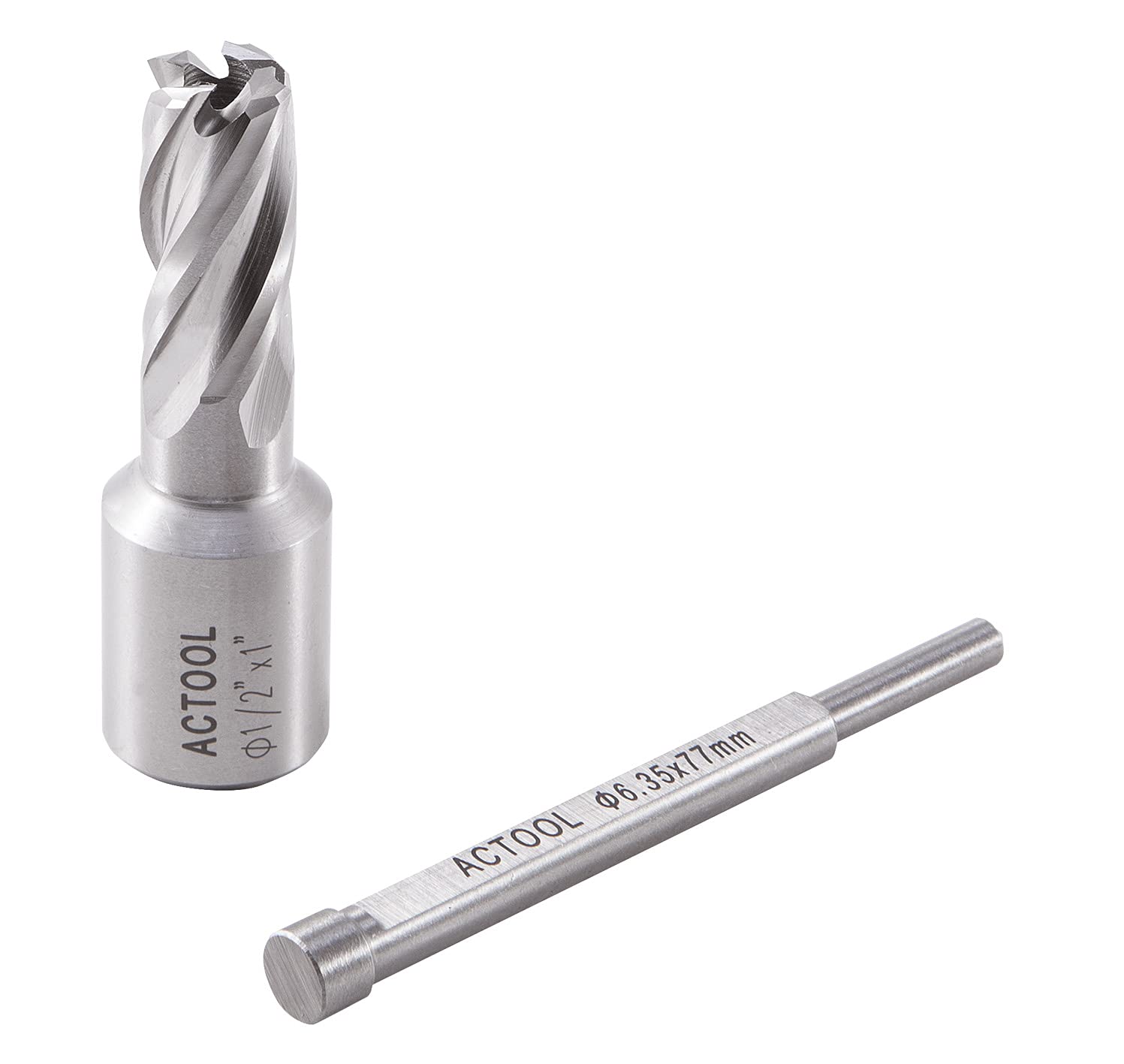 ACTOOL 1/2" Diameter × 1" Depth of Cut HSS ANNULAR Cutter with 3/4'' Weldon Shank - WoodArtSupply