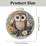 QBQBQ Owl Embroidery Kit - 8.2in, Owl Punch Needle Kit for Adults, Cross Stitch Kits for Beginners, Include Embroidery Cloth Bamboo Hoops and Step by Step Instructions, for Craft Lover Hand Stitch