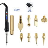 Casnorton 3D Printer Smoothing Tool Kit,3D Printing Modify Finishing Smoothing Solding Welding Iron Tool Cleaning Needle Soldering Iron with 8Pcs Brass Trimming Casnorton