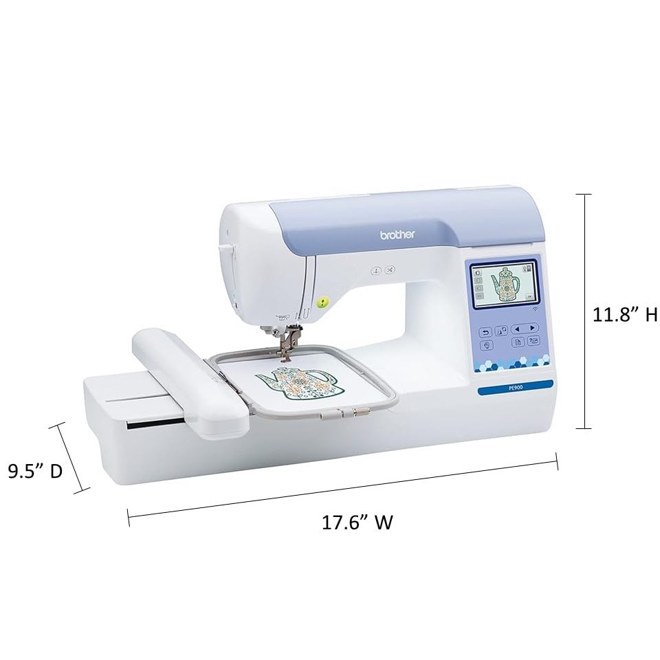 Brother PE900 Embroidery Machine with WLAN, White Brother