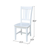 International Concepts Set of Two San Remo Splatback Dining Chairs, White IC International Concepts