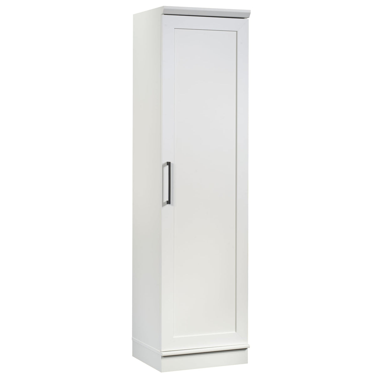Sauder HomePlus Narrow Pantry Storage Cabinet Slim Single Door with Adjustable Shelves, Kitchen Laundry Bathroom Storage Cabinet, in Soft White Sauder