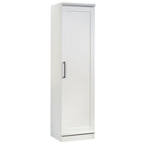 Sauder HomePlus Narrow Pantry Storage Cabinet Slim Single Door with Adjustable Shelves, Kitchen Laundry Bathroom Storage Cabinet, in Soft White Sauder