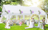 COBIZI 20x30 Party Tent Heavy Duty, Galvanized Wedding Tent, Event Shelter for Parties, Large Outdoor Gazebo with Removable Sidewall & Built-in Sandbag, Carpas para Fiestas, Waterproof, White COBIZI