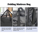Andacar Folding Mattress Storage Bag - Andacar 63 inch Foldable Mattress Carry Case Fits for Tri-Fold Up to 6 inch Queen Mattress Waterproof Cushion Storage Bag - 61"L×28"W×18"H, Black, Cover Only Andacar
