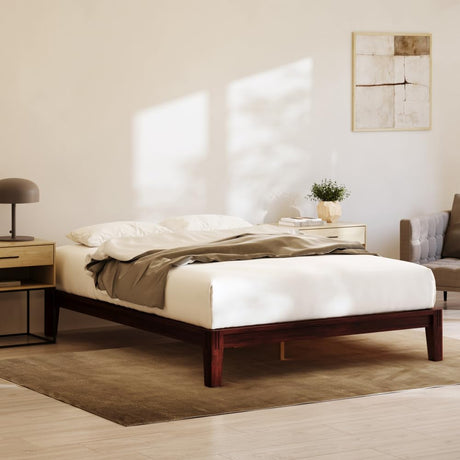 Nectar Bamboo Platform Bed Frame - King - Walnut - Floating Center Support Legs - 12” Height - Easy Tool Free Set Up - Contemporary and Durable - Sturdy Wooden Support Slats - Holds Up to 800 Pounds Nectar