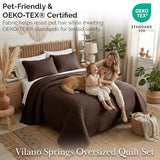 Southshore Fine Living, Inc. Oversized King Quilt Bedding Set, Soft Brushed Microfiber Bedspread, Pet Hair Resistant Bedding, California/King Quilt Coverlet Set with 2 Shams, Chocolate Brown Southshore Fine Living, Inc.
