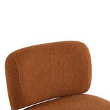 BTYJLEBE Accent Chair Modern Lounge Chair, Comfy Upholstered Reading Room Chair with Solid Wood Frame, Elegant Design for Living Room, Bedroom,Office(Orange) BTYJLEBE