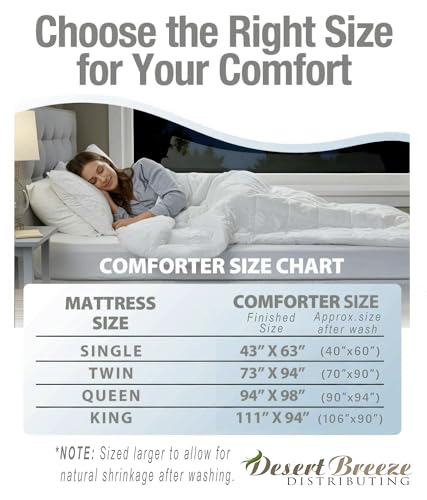 Cooling Comforter, Fill 100% Viscose from Bamboo, Cover 60% Viscose from Bamboo 40% Cotton, Lightweight Duvet Insert, Breathable Summer Quilt, 40x60 inches, for Cot, Crib, Travel, Single, or Throw Desert Breeze Distributing