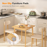 HOOBRO Bamboo Dining Table, Square Dining Table for 2, 27.6" Kitchen Table for Small Space, Writing Table, Easy to Assemble, for Dining Room, Living Room, Office, Kitchen, Apartment, Natural YL70CZ01 HOOBRO