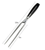 Kakamono Carving Fork, Meat Fork, 13 Inch Cooking Fork, Heavy Duty Stainless Steel BBQ Fork, Long Metal Chef Pro Kitchen Forks for Barbecue, Serving, Cooking, Grilling, Roasting Kakamono