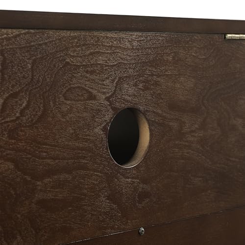 Crosley Furniture Asher Media Console and Record Player Stand with Storage for Vinyl Records, Dark Brown Crosley Furniture