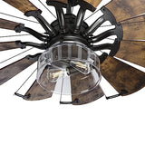 Progress Lighting P250000-129 Springer Collection DC Motor Windmill Farmhouse, 60-Inch, 12-Blade Ceiling Fan, Architectural Bronze Progress Lighting