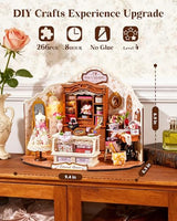 Rolife DIY Miniature House Kit Elsa's Tailoring, Mini Dollhouse Kit for Adults, Mini Room Building Kit for Teens, DIY Craft Kits for Parents Friends Girls Boys (Elsa's Tailor Shop)