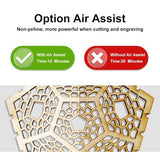 LONGER RAY5 20000mW Laser Engraver with Air Assist Kit, Rotary Roller, 16 Pcs Raiser, Camera Kits and Honeycomb Panel 440 * 440mm, DIY, Cutting Tool for Metal Coloring、Acrylic、Wood. Class 4 Longer