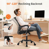BestOffice Office Chair Ergonomic Cheap Desk Chair Mesh Computer Chair Lumbar Support Modern Executive Adjustable Stool Rolling Swivel Chair for Back Pain (Black) BestOffice