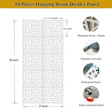 Lchen Hanging Room Divider Panel,10 Pieces Hanging Wall Divider Room Partition Wood-Plastic Thick Hanging Panel Screen Home Office Decoration(ML-S-10Panels) Lchen