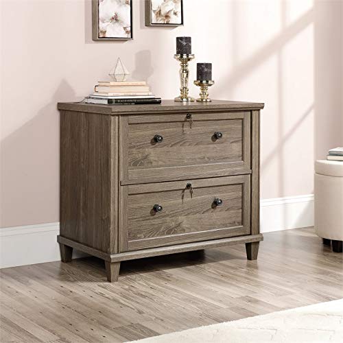 Pemberly Row Contemporary Engineered Wood Lateral File Cabinet in Emery Oak Pemberly Row