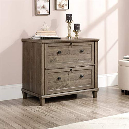 Pemberly Row Contemporary Engineered Wood Lateral File Cabinet in Emery Oak - WoodArtSupply