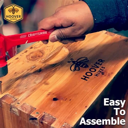 Hoover Hives: The Original Beeswax Coated Beehive Kit. Includes 2 Deep & 1 Medium Boxes with Wooden Frames & Heavy Wax Coated Foundations. Easy Assembly with Predrilled Holes & Screws (Unassembled) Hoover Hives