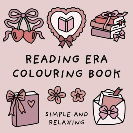 Reading Era Colouring Book (Simple and Relaxing Bold Designs for Adults & Children) (Simple and Relaxing Colouring Books) WoodArtSupply