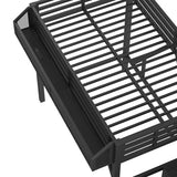 Bellemave Twin XL Loft Bed with Storage Stairs, Shelves & Wardrobe, Twin XL Metal Loft Bed Frame with LED Lights & USB Ports for Kids Teens, Noise-Reduced Design, Black Bellemave