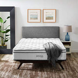 Modway Jenna 14” Innerspring and Memory Foam California King Mattress With Individually Encased Coils, White Modway
