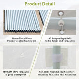 GihulaGo 20x40 ft Party Tent, Outdoor Heavy Duty Party Wedding Big Tent Event Shelters, Upgraded Galvanized Canopy with Removable Sidewalls, Doors, 4 Sandbags and 3 Carry Bags GihulaGo