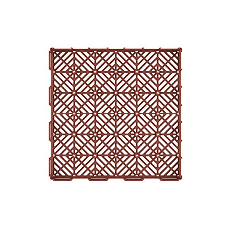 Deck Tiles - 6-Pack Pavers - Polypropylene Interlocking Patio Tiles - Outdoor Tiles for Patio, Porch, Garage, or Pool Deck by Pure Garden (Terracotta) Pure Garden