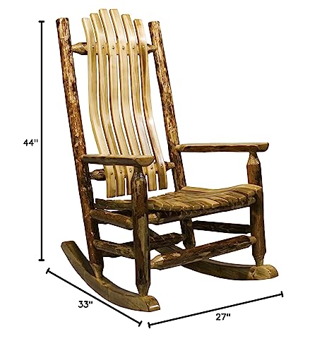 Montana Woodworks Glacier Country Collection Log Rocker Montana Woodworks