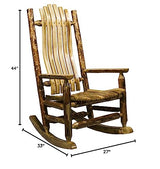 Montana Woodworks Glacier Country Collection Log Rocker Montana Woodworks
