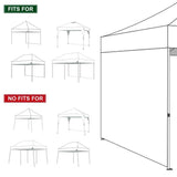 Eurmax USA Instant Canopy SunWall Tent Sidewalls for 10x10 Pop Up Canopy Tent,1 Pack Sidewall Only (White) Eurmax