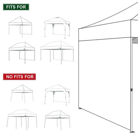 Eurmax USA Instant Canopy SunWall Tent Sidewalls for 10x10 Pop Up Canopy Tent,1 Pack Sidewall Only (White) Eurmax