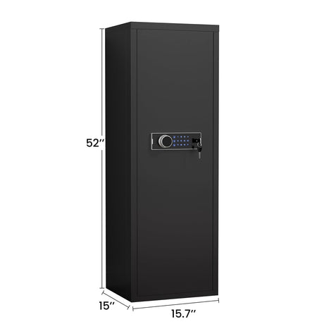 5-8 DIY assemble Gun Safe for Rifles Shotguns Pistols | Large Capacity Heavy Duty Steel Security Cabinet | Electronic Digital Lock with Quick Access | with Pistol Pouches, Adjustable Gun Stocks Gareinwuds