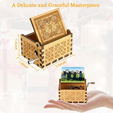 Personalized Music Box Custom Gift with Your Photo Text Wooden Hand Crank Music Box for Father's Day Mother's Day Valentine's Day Wedding Anniversary Boneker