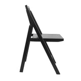 Flash Furniture Galene Set of 2 Cane Rattan Folding Chairs with Solid Wood Frame Ventilated Back, Perfect for Events or Additional Seating, Black Flash Furniture